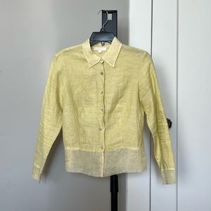 Light yellow Linen & Silk shirt